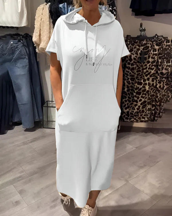Saskia™ | Rahat Kapüşonlu Elbise