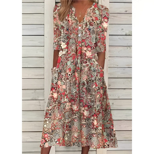 Daisy Mirage Midi Elbise