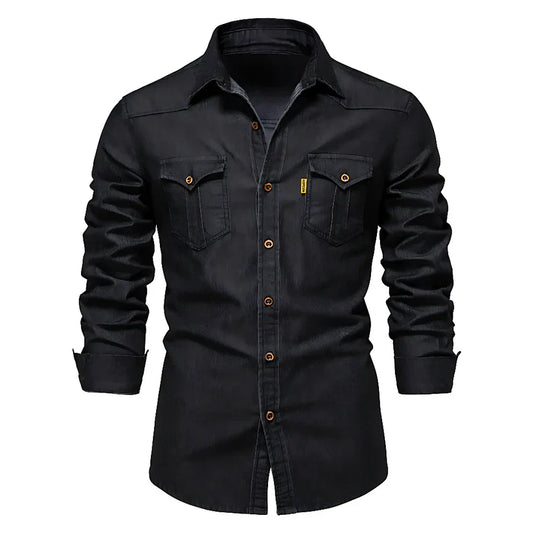 Kilian™ | Premium Pamuklu Denim Gömlek