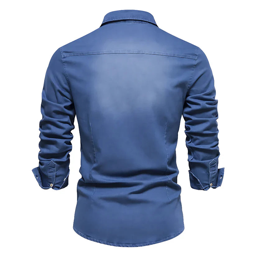 Kilian™ | Premium Pamuklu Denim Gömlek