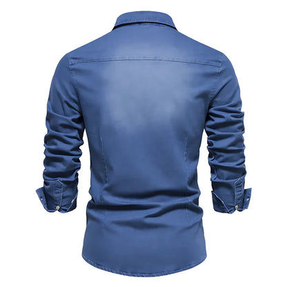 Kilian™ | Premium Pamuklu Denim Gömlek